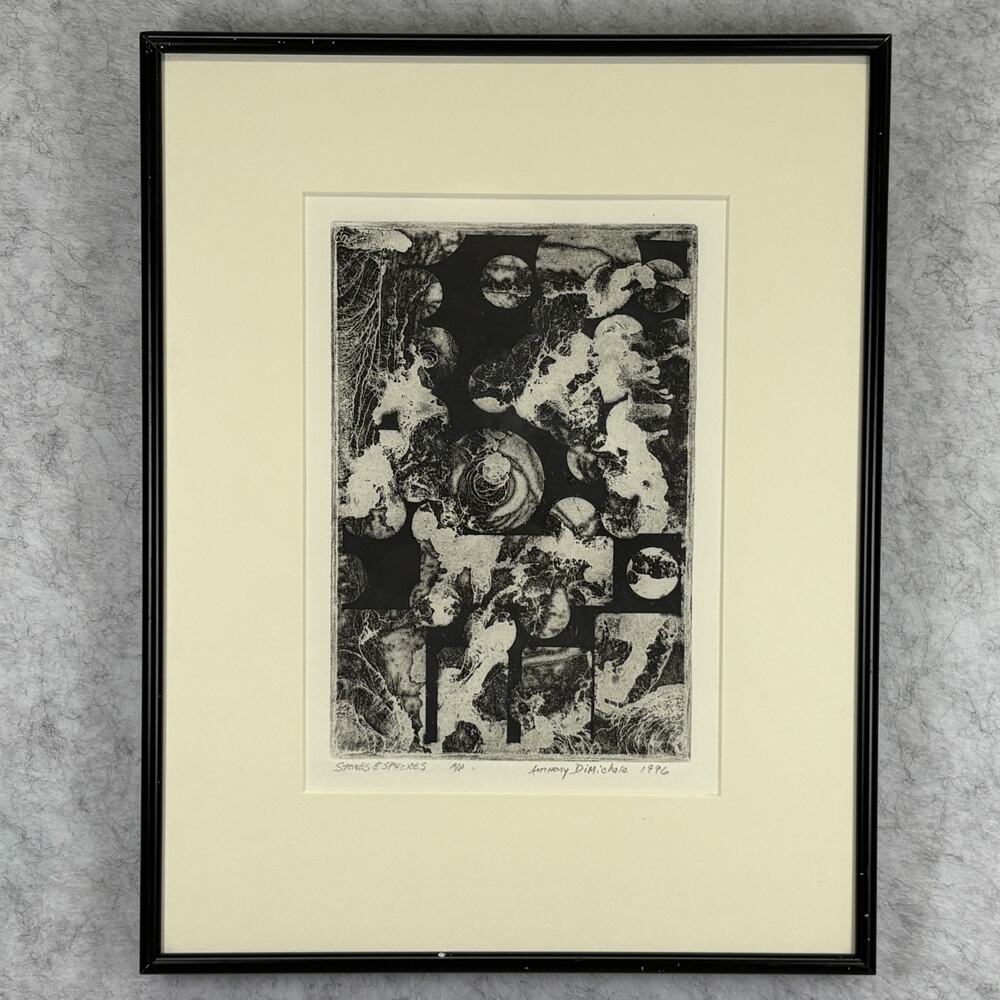 Vintage 1996 Anthony DiMichele Signed Intaglio Art Print Artist Proof 13" x 11"